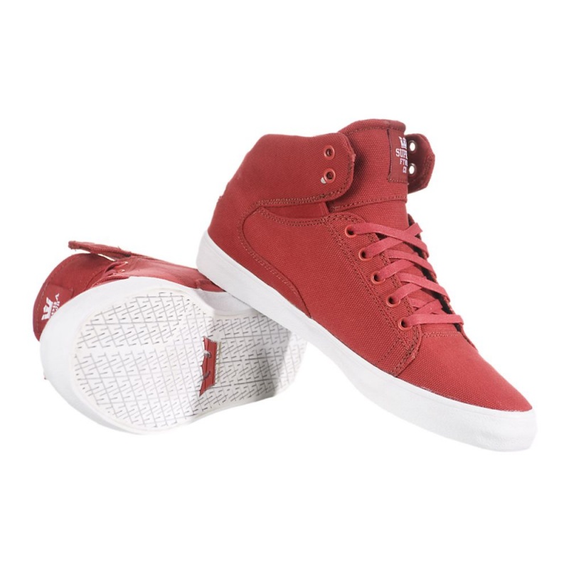 Tenis Skate Supra Society Mid Mujer Rojos | JOZHM1458